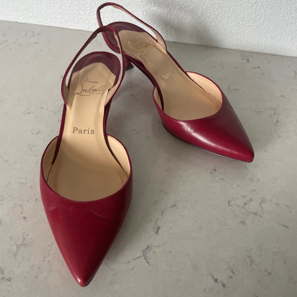 Christian Louboutin Red Slingback Heels